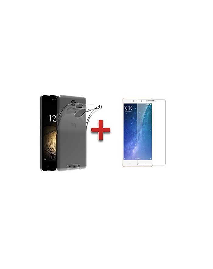 Funda smartphone Bq Aquaris U Plus Gel Transparente - Carcasa Ultra Fina TPU + protector cristal - The Outlet S.L.